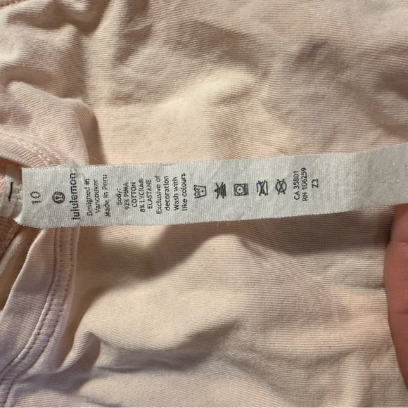 lululemon Pale Pink High Neck Tank - Picture 3 of 3
